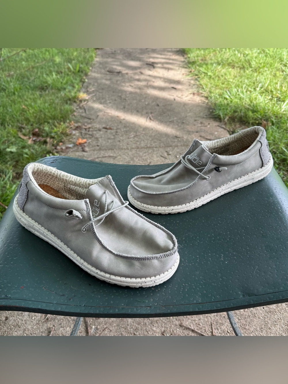 Hey Dude Wally Silver Birch Recycled Leather men’s 8 women’s 10